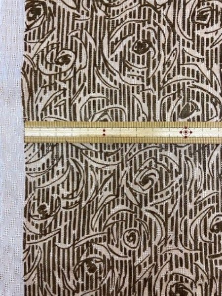 画像2: 生地:薔薇柄(茶) (2)