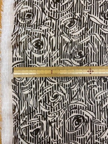 画像2: 生地:薔薇柄(濃紺) (2)