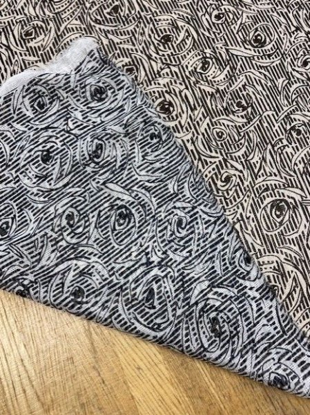 画像4: 生地:薔薇柄(濃紺) (4)