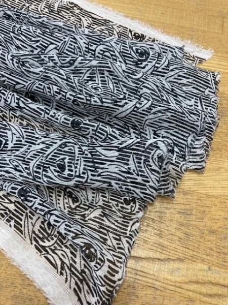 画像7: 生地:薔薇柄(濃紺) (7)