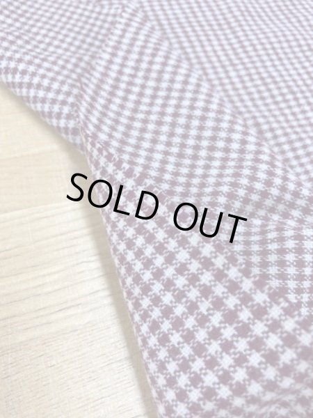 画像4: 生地:チェック柄ウールストレッチ(エンジ/ベージュ) (4)