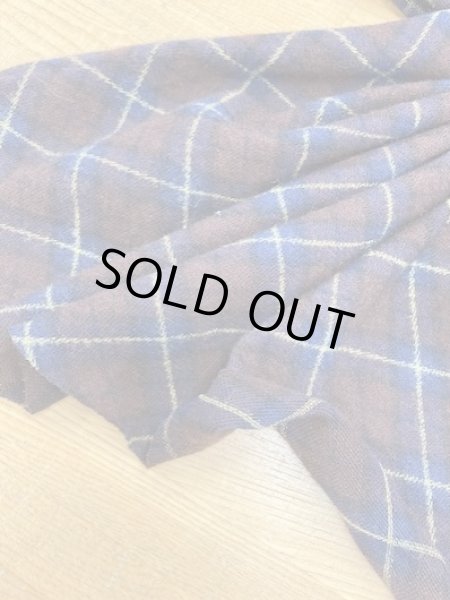 画像5: 生地:チェック柄ウールニット(茶系) (5)