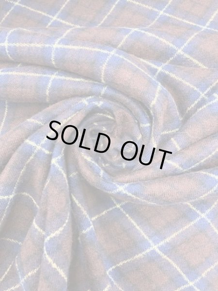 画像6: 生地:チェック柄ウールニット(茶系) (6)