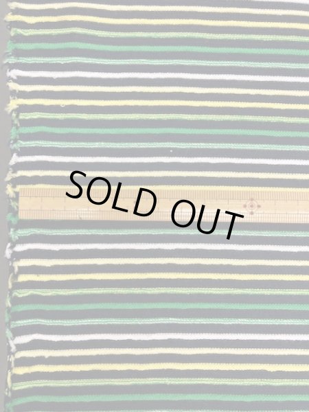 画像2: 生地：マルチボーダー（黒／グリーン系） (2)