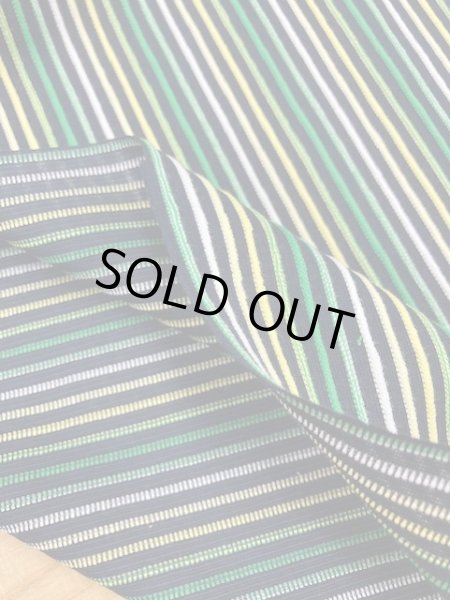 画像4: 生地：マルチボーダー（黒／グリーン系） (4)