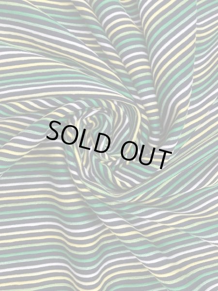 画像5: 生地：マルチボーダー（黒／グリーン系） (5)