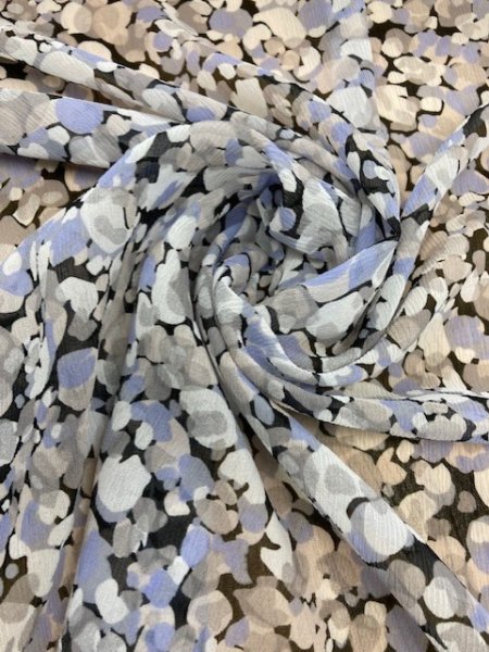 画像8: 生地:ポリエステル楊柳プリント(ブルー系) (8)