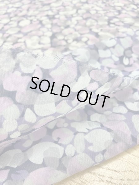 画像3: 生地:ポリエステル楊柳プリント(パ-プル系) (3)