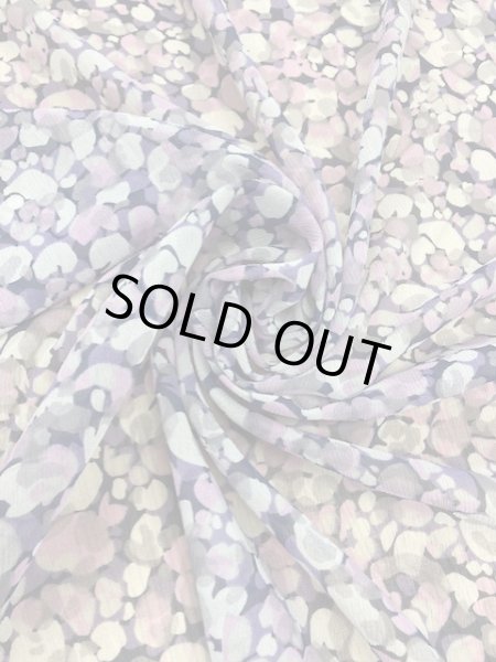 画像6: 生地:ポリエステル楊柳プリント(パ-プル系) (6)