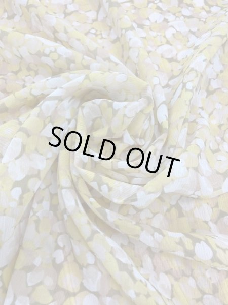 画像7: 生地:ポリエステル楊柳プリント(イエロー系) (7)