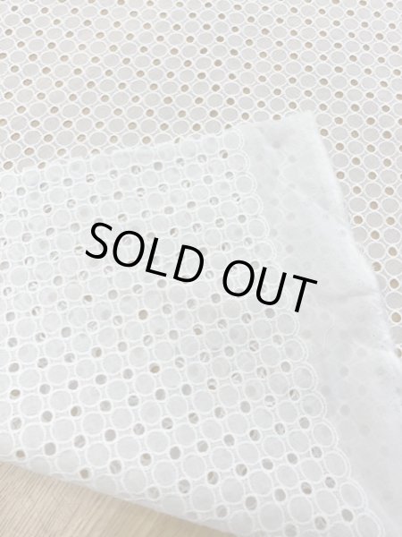 画像4: 生地:綿サークルレース生地(白) (4)