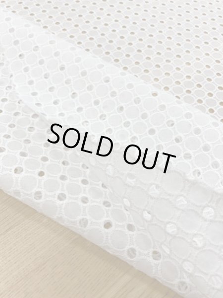 画像5: 生地:綿サークルレース生地(白) (5)