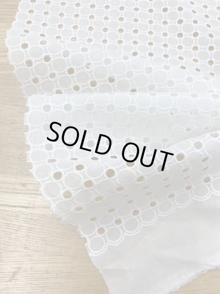 画像6: 生地:綿サークルレース生地(白) (6)
