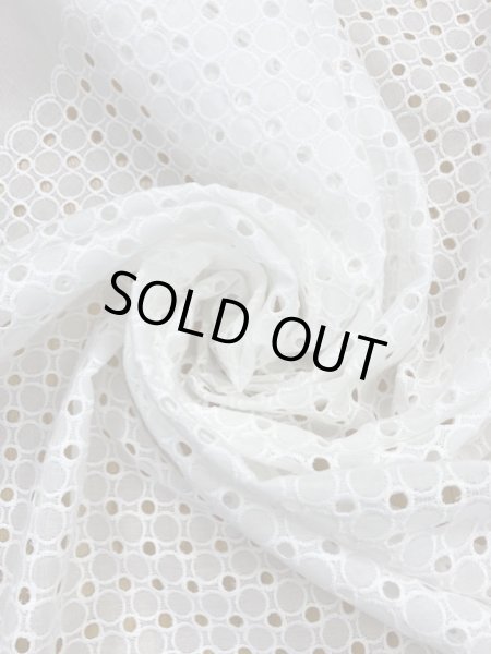 画像7: 生地:綿サークルレース生地(白) (7)
