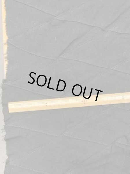 画像2: 生地:綿ひし形パッチワーク(黒) (2)