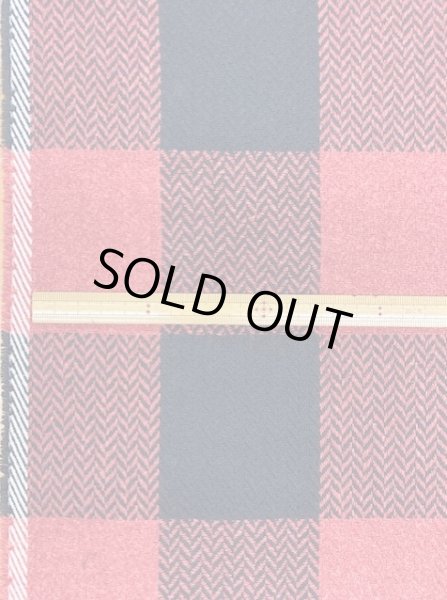 画像2: 生地: へリンボンチェック(赤/黒) (2)