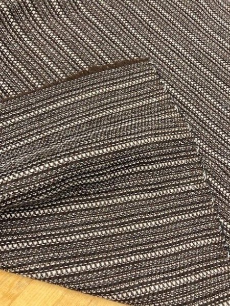 画像4: 生地: ボーダーウール(茶系) (4)