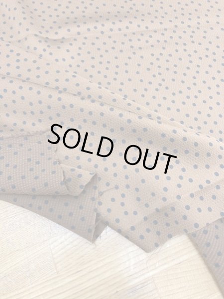 画像5: 生地:水玉柄ポリエステル(茶/黒) (5)