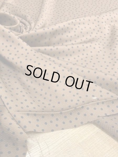 画像6: 生地:水玉柄ポリエステル(茶/黒) (6)