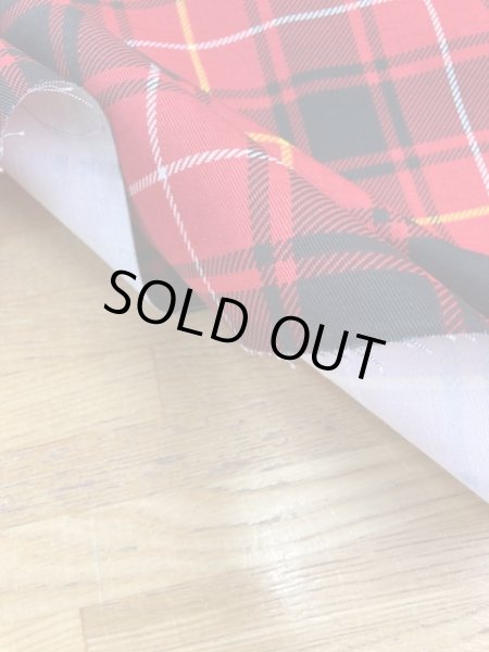 画像4: 生地:タータンチェック柄TCツイル(赤) (4)