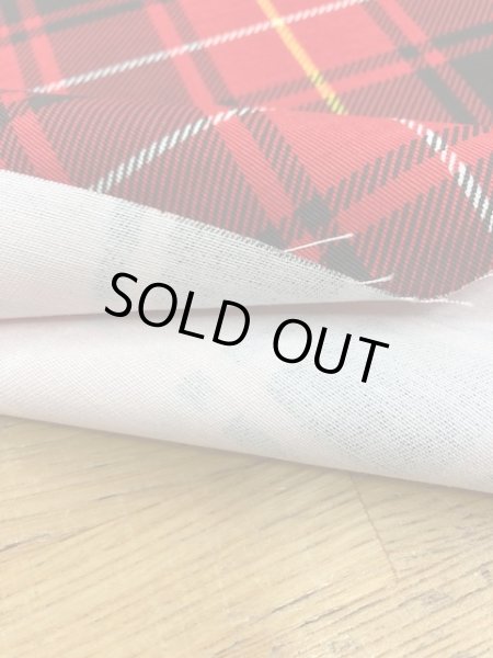 画像5: 生地:タータンチェック柄TCツイル(赤) (5)