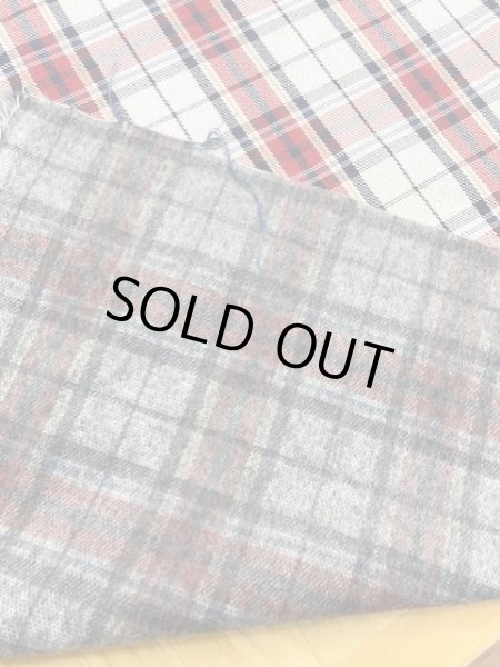 画像3: 生地:チェック柄裏起毛(白/赤) (3)