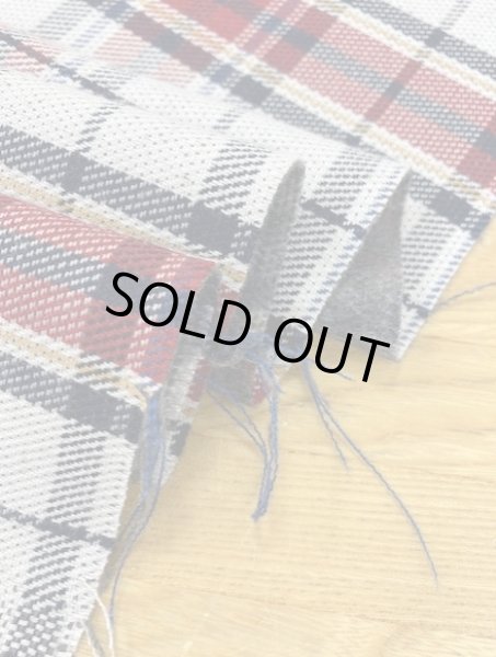 画像5: 生地:チェック柄裏起毛(白/赤) (5)