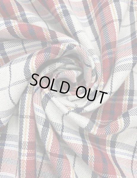 画像6: 生地:チェック柄裏起毛(白/赤) (6)