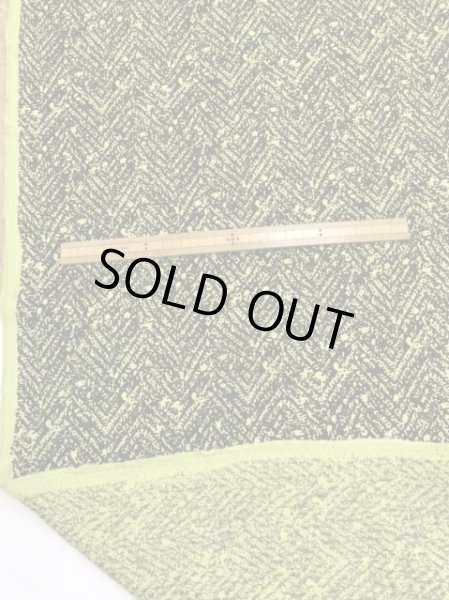 画像2: 生地:ヘリンボーン編み柄シルク(黄緑) (2)