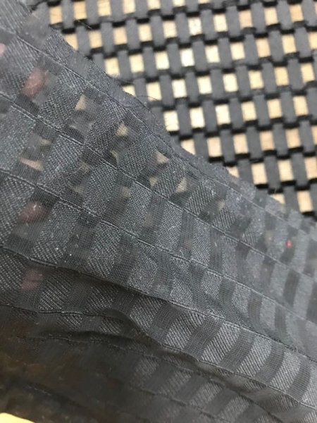 画像2: 生地:スクエア透けポリエステル(黒) (2)