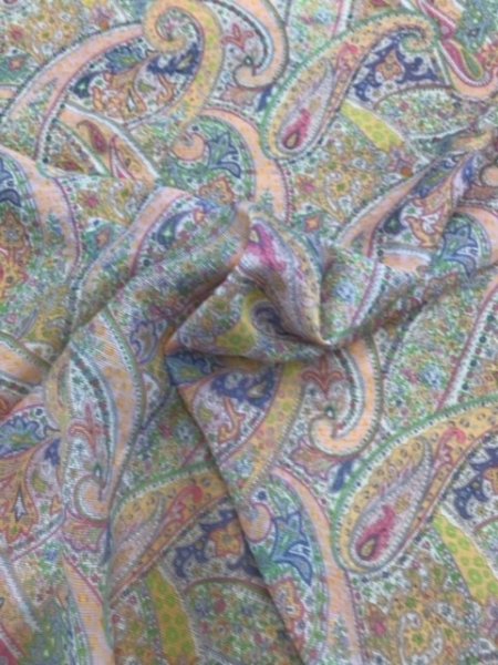 画像3: 生地：ペイズリー柄（オレンジ系） (3)