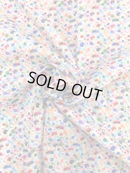 画像5: 生地:水彩丸柄(白/赤系) (5)