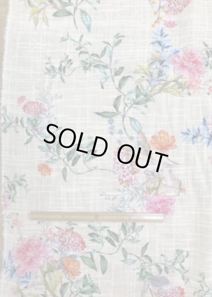 画像2: 生地:花柄綿麻プリント(黄色) (2)