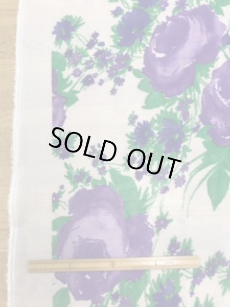 画像2: 生地:花柄アセテート(白/紫) (2)