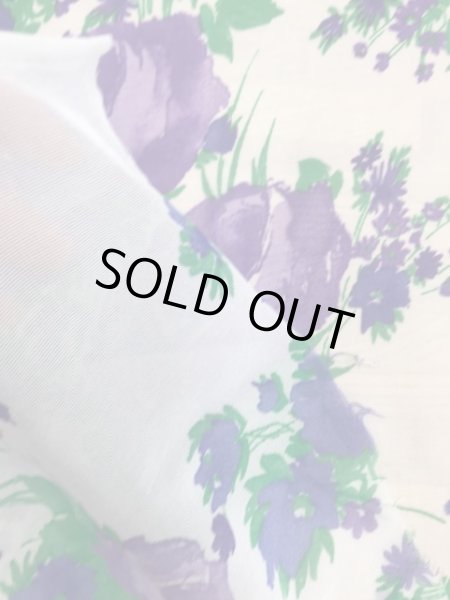 画像3: 生地:花柄アセテート(白/紫) (3)