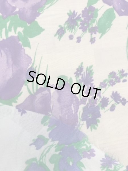 画像4: 生地:花柄アセテート(白/紫) (4)