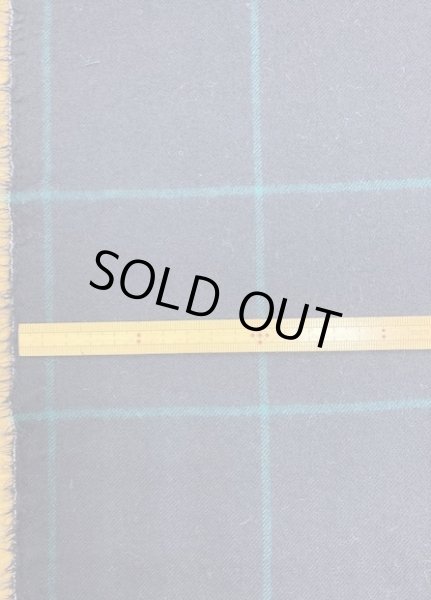 画像2: 生地:格子柄ウール(紺/緑) (2)