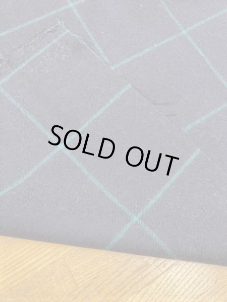 画像3: 生地:格子柄ウール(紺/緑) (3)