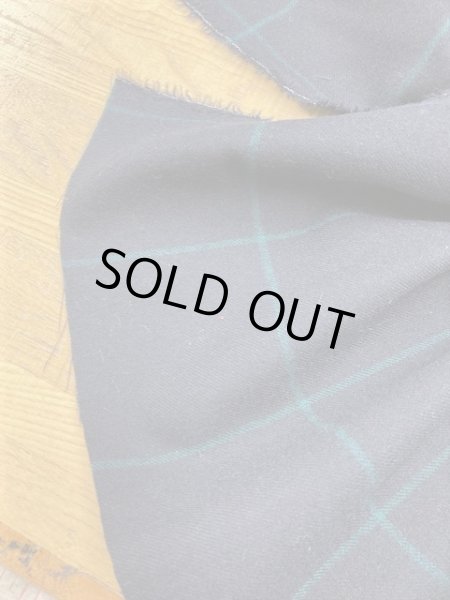 画像5: 生地:格子柄ウール(紺/緑) (5)