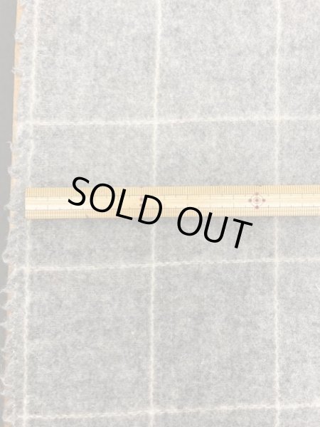 画像2: 生地:格子柄ウール(グレー) (2)