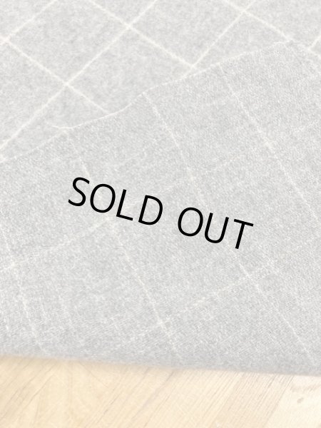 画像4: 生地:格子柄ウール(グレー) (4)