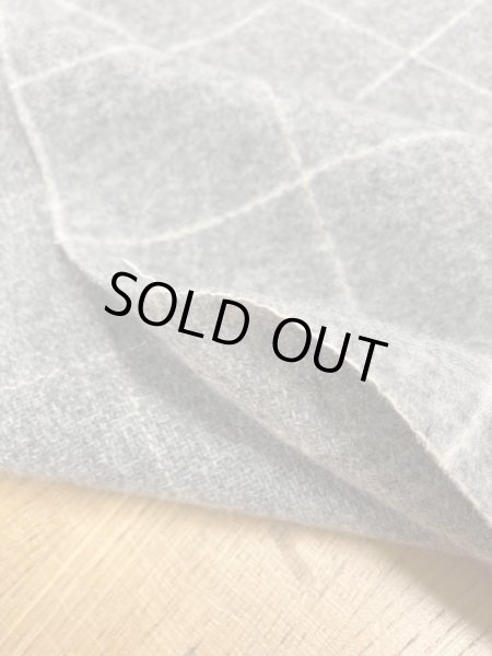 画像5: 生地:格子柄ウール(グレー) (5)