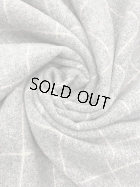 画像7: 生地:格子柄ウール(グレー) (7)