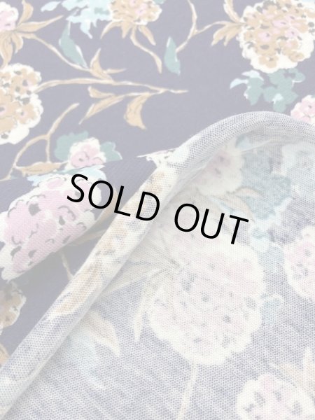 画像4: 生地:花柄綿天竺(紺) (4)