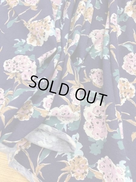 画像5: 生地:花柄綿天竺(紺) (5)