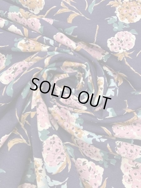 画像6: 生地:花柄綿天竺(紺) (6)