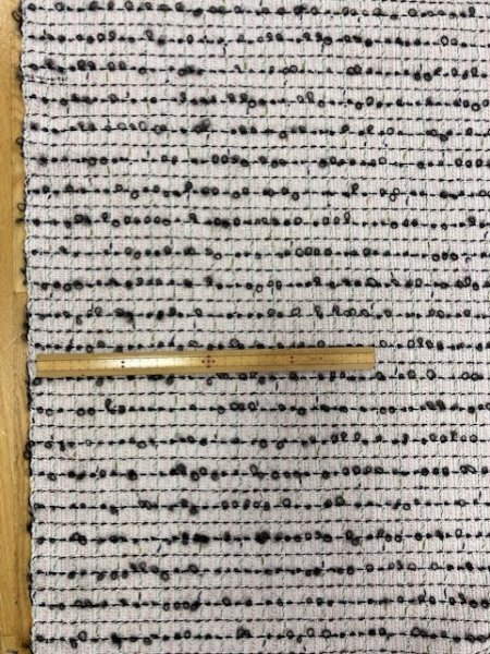 画像2: 生地:ポリ混リングヤーンツイード(白/黒) (2)