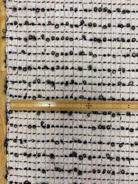 画像3: 生地:ポリ混リングヤーンツイード(白/黒) (3)