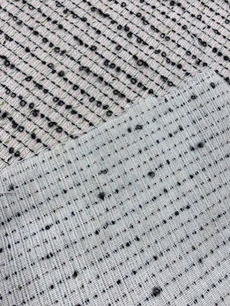 画像4: 生地:ポリ混リングヤーンツイード(白/黒) (4)