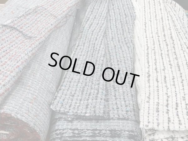 画像7: 生地:ポリ混リングヤーンツイード(グレー/紺) (7)